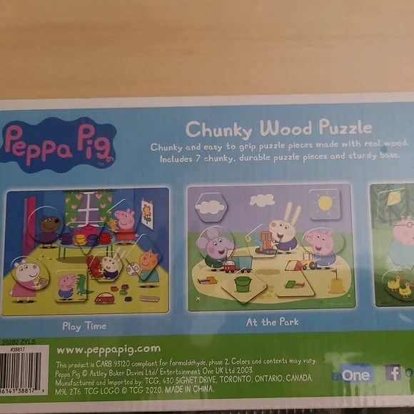 Peppa Pig Chunky Wood Puzzle (Park Scene) - Picture 3 of 5
